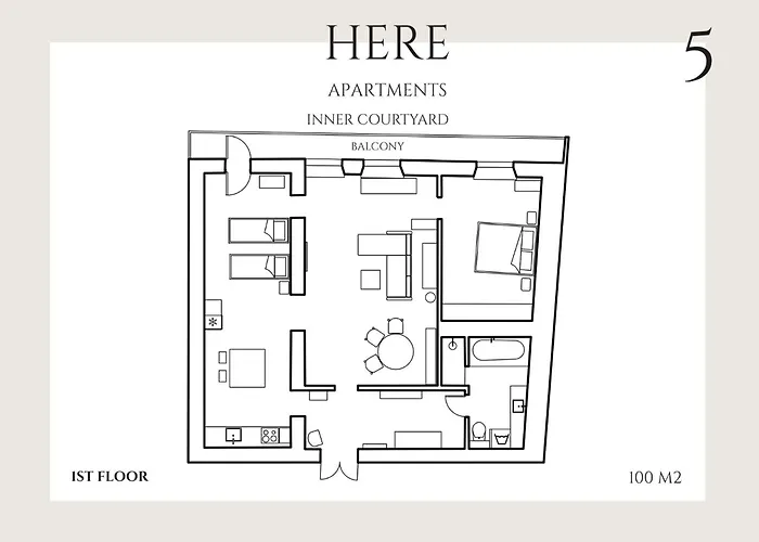 Here アパート クラクフ